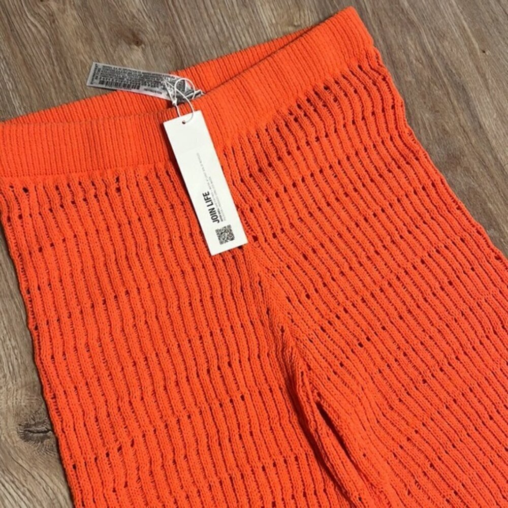 ZARA WOMAN NWT SS22 ORANGE CHENILLE PANTS ALL SIZE L 7901 562 615